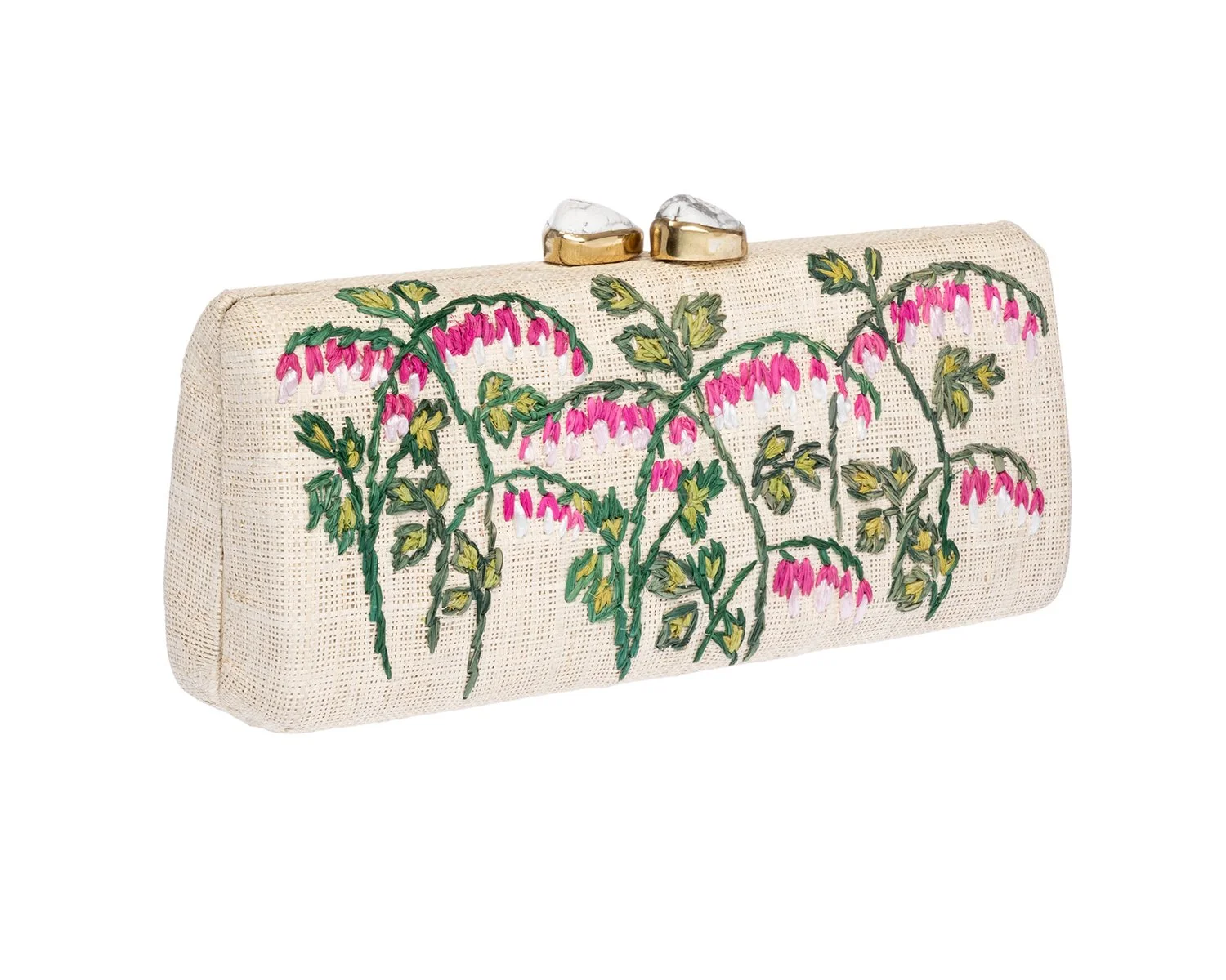ALESSANDRA Long Clutch - Natural / Fuchsia — RAFE New York